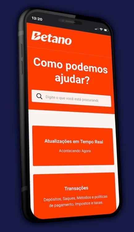 Captura de tela do chat de apoio ao cliente da Betano