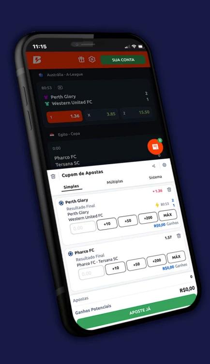 Print de uma primeira aposta na betano com odds mínimas para cumprir os requisitos de saque  