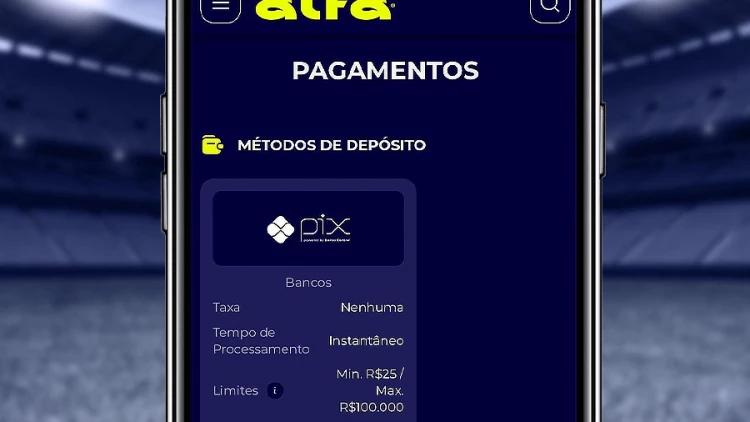 Processo de Depósito Mínimo na Alfa.bet com Pix